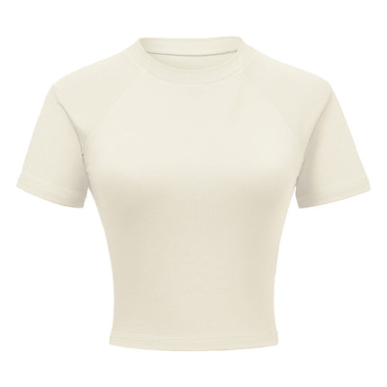 Top corto ajustado: camiseta informal y moderna de manga corta