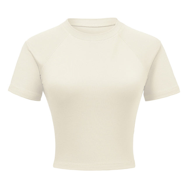 Top corto ajustado: camiseta informal y moderna de manga corta