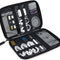 Electronics Organizer Travel Case, Small Cable Organizer Bag for Travel Essentials, Travel Tech Organizer as Travel Accessories, Cord Organizer for Phone, Power Bank, SD Card, Black