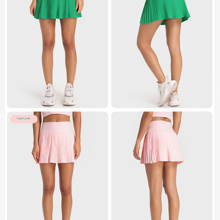 Athletic Skort, Pleated Tennis Skirt, Women’s Workout Skirt, Lilac Skirt with Shorts, High Waist Sportswear, Active Skirt with Pockets, Moisture-Wicking Skort, Gym Skirt, Sporty Skater Skirt, Running Skort for Women
