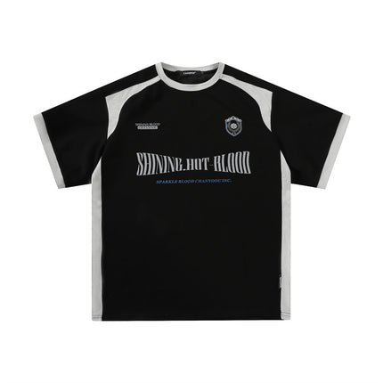 Camiseta deportiva urbana para hombre: "Sangre brillante y ardiente" de inspiración deportiva