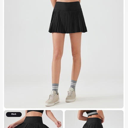 Athletic Skort, Pleated Tennis Skirt, Women’s Workout Skirt, Lilac Skirt with Shorts, High Waist Sportswear, Active Skirt with Pockets, Moisture-Wicking Skort, Gym Skirt, Sporty Skater Skirt, Running Skort for Women