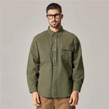 Men’s workwear jacket
Vintage casual outerwear
Rugged men’s jacket
Durable streetwear fashion
Classic button-up jacket