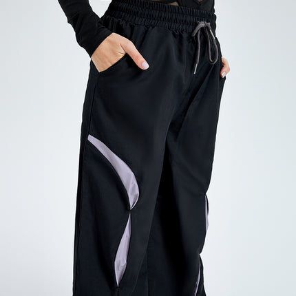 Pantalones anchos de paracaídas de moda: joggers de estilo urbano para mujer