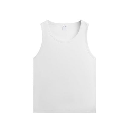men’s ribbed tank top, white sleeveless tee, streetwear muscle tank, gym workout tank, fitted cotton tank, urban fashion sleeveless shirt, breathable summer tank, layering tank top for men, 