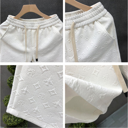 Pantalones cortos de lujo para hombre con relieve: ropa de playa elegante para el verano