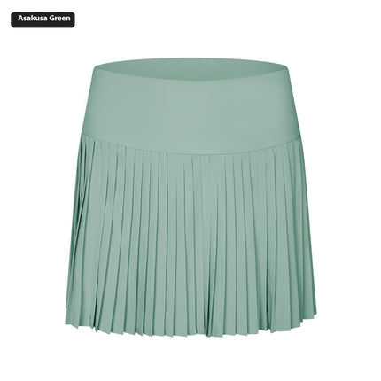 Pleated Active Skort for Women – Tennis Skirt with Built-In Shorts & Pockets