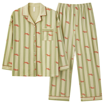 Pijamas a juego para parejas: elegante conjunto de pijama a rayas con botones