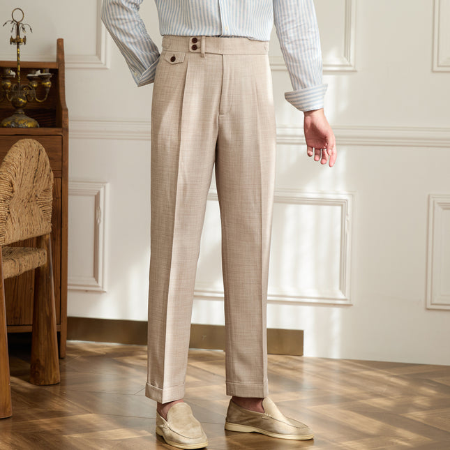 Pantalones de vestir para hombre: pantalones plisados ​​para un estilo elegante, tanto de negocios como informal.