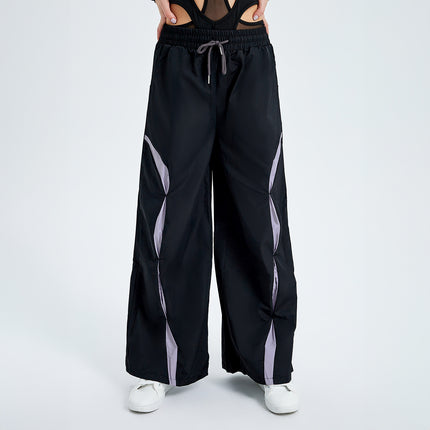 Pantalones anchos de paracaídas de moda: joggers de estilo urbano para mujer