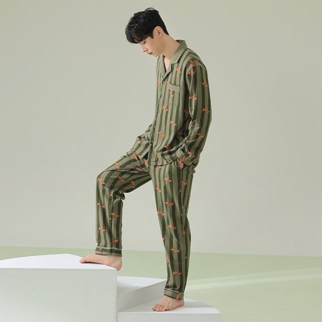 Matching couples pajama set
Stylish striped sleepwear
Button-up pajamas for couples
Soft and breathable nightwear
Cozy long-sleeve pajama set
Best couple pajamas for comfort