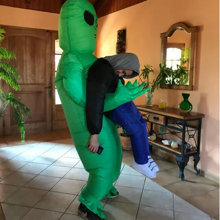 Alien Abduction Inflatable Costume | Funny Halloween Blow Up Suit for Adults