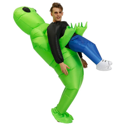 Alien Abduction Inflatable Costume | Funny Halloween Blow Up Suit for Adults