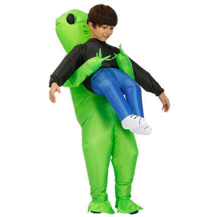 Alien Abduction Inflatable Costume | Funny Halloween Blow Up Suit for Adults