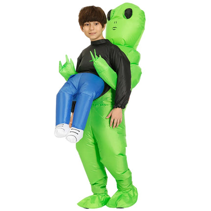 Alien Abduction Inflatable Costume | Funny Halloween Blow Up Suit for Adults