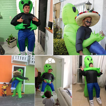 Alien Abduction Inflatable Costume | Funny Halloween Blow Up Suit for Adults