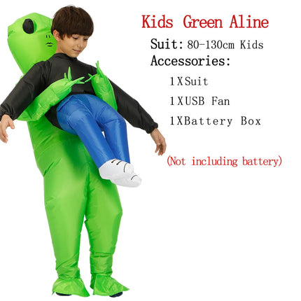 Alien Abduction Inflatable Costume | Funny Halloween Blow Up Suit for Adults