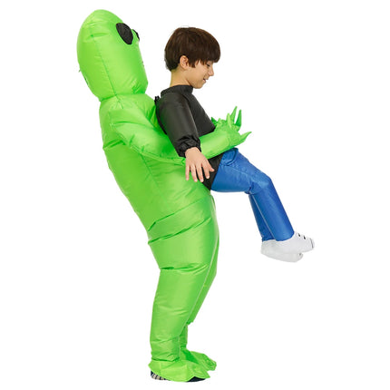 Alien Abduction Inflatable Costume | Funny Halloween Blow Up Suit for Adults