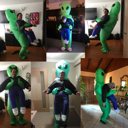 Alien Abduction Inflatable Costume | Funny Halloween Blow Up Suit for Adults