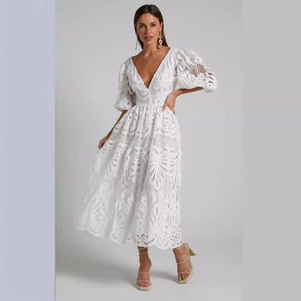Multi-Color Lace Midi Dress

Deep V Puff Sleeve Dress

Vacation-Ready Lace Dress

Cut-Out Embroidery Dress

Romantic Lace Midi Dress

Lightweight Summer Dress

Tiered Skirt Lace Dress

Feminine Brunch Dress

Eyelet Lace Midi Dress

Flowy Lace Dress for Women