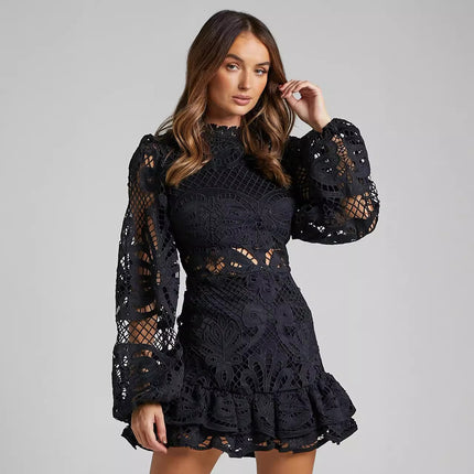 Vacation dress

Lace mini dress

Beach vacation outfit

Summer party dress

Ruffle dress
Vacation lace mini dress

Resort wear mini dress

Lightweight lace vacation dress

Cutout dress for tropical vacation

Long sleeve travel dress