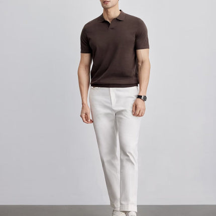 Men's knit polo shirt
Classic short-sleeve polo
Soft knit polo for men
Business casual polo
Elegant men's polo shirt
Smart casual knitwear