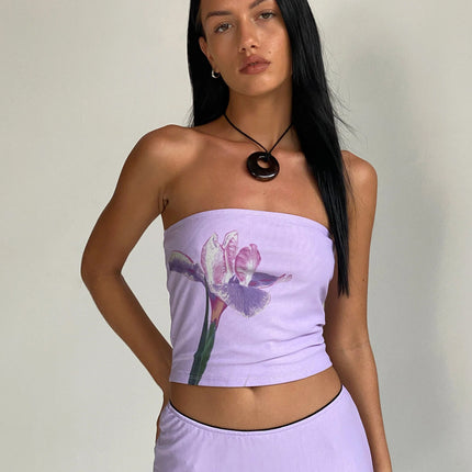Floral print tube top
Strapless crop top
Summer bandeau top
Y2K fashion top
Trendy streetwear outfit