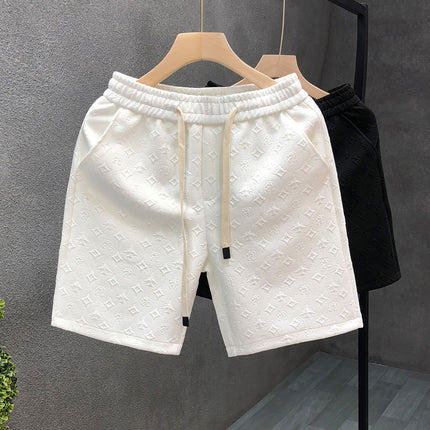 Pantalones cortos de lujo para hombre con relieve: ropa de playa elegante para el verano