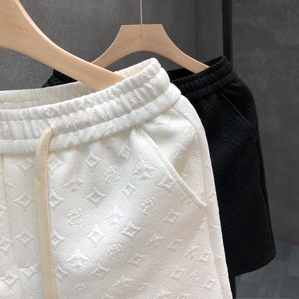 Pantalones cortos de lujo para hombre con relieve: ropa de playa elegante para el verano