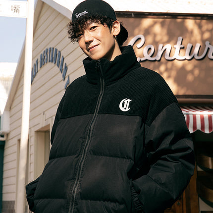 Corduroy Puffer.
Embroidered Jacket,
Winter Outerwear,
Cotton-Padded Jacket,
Fashion Outerwear, Winter Jacket
Puffer Jacket,
Warm Jacket,
Insulated Jacket,
Lightweight Jacket,