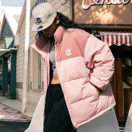 Corduroy Puffer.
Embroidered Jacket,
Winter Outerwear,
Cotton-Padded Jacket,
Fashion Outerwear, Winter Jacket
Puffer Jacket,
Warm Jacket,
Insulated Jacket,
Lightweight Jacket,
