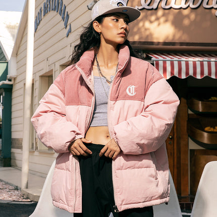 Corduroy Puffer.
Embroidered Jacket,
Winter Outerwear,
Cotton-Padded Jacket,
Fashion Outerwear, Winter Jacket
Puffer Jacket,
Warm Jacket,
Insulated Jacket,
Lightweight Jacket,