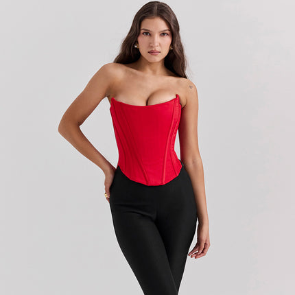 red corset top
Strapless bustier top
Sexy corset for women
Fashionable corset top
red bustier outfit
Women's corset for night ou
