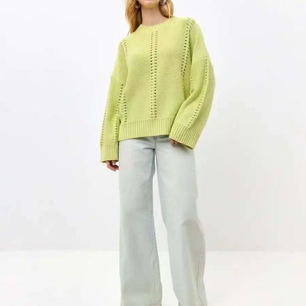 Chic Knit Sweater with White Collar Layered Look | Trendy Pleated Skirt Outfit