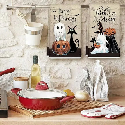 2pcs Halloween Kitchen Towels | Festive Decorative Dish Towels for Halloween Décor
