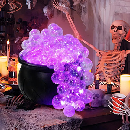 Halloween Cauldron Balloon Decoration Kit | Witch Pot with Bubbles for Spooky Party Décor