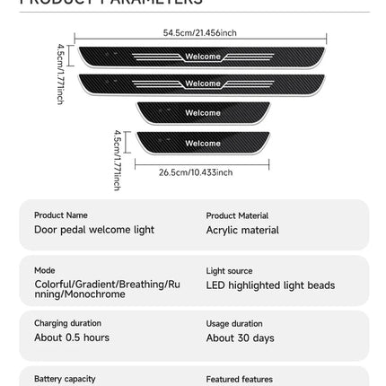 Customizable Car LED Welcome Light – Personalized Name, Text & Logo – RGB Interior Door Sill Lamp