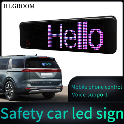 Colorful Devil Eyes LED Matrix Pixel Panel – Flexible Car Window Display with Dynamic Big Eye & Custom Animations