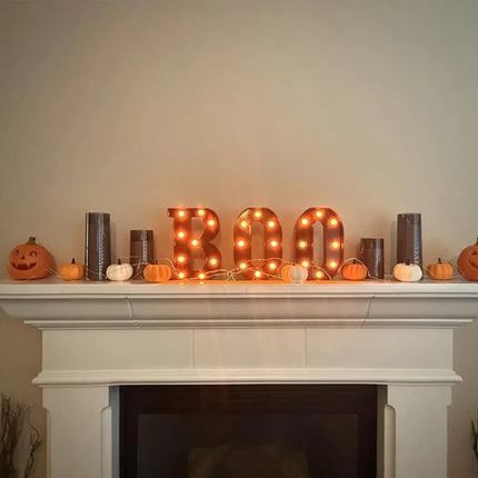 Halloween BOO LED Marquee Light Halloween Decorative Lamp for Home, Party & Tabletop