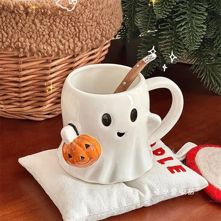 Cute Ghost Cup – Halloween Coffee Mug for Fall Drinks & Spooky Décor