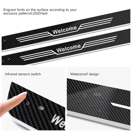 Customizable Car LED Welcome Light – Personalized Name, Text & Logo – RGB Interior Door Sill Lamp