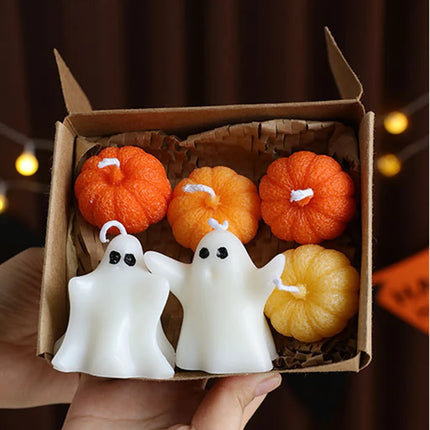 Halloween Ghost Candles White Scented Ghost-Shaped Candle Décor Gift