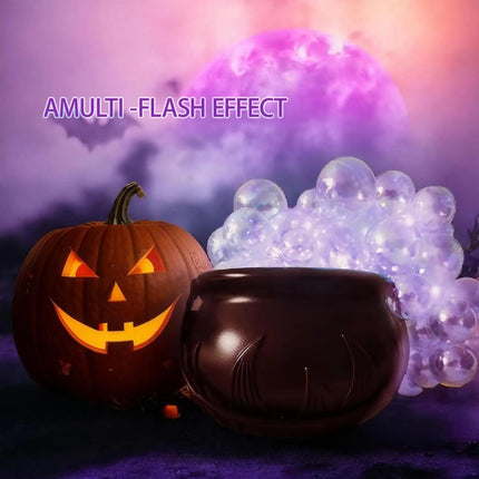 Halloween Cauldron Balloon Decoration Kit | Witch Pot with Bubbles for Spooky Party Décor