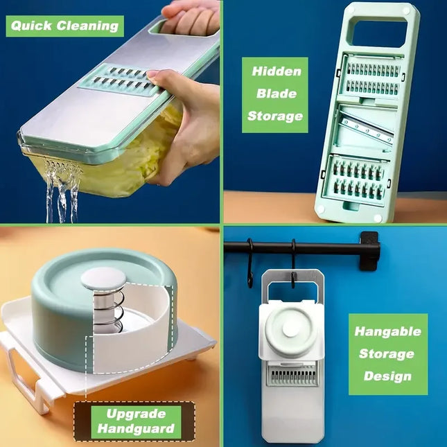 6-in-1 Vegetable Chopper – Manual Slicer, Dicer & Cutter for Quick Meal Prep
