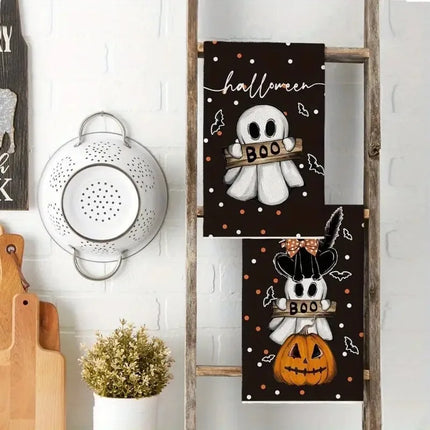 2pcs Halloween Kitchen Towels | Festive Decorative Dish Towels for Halloween Décor