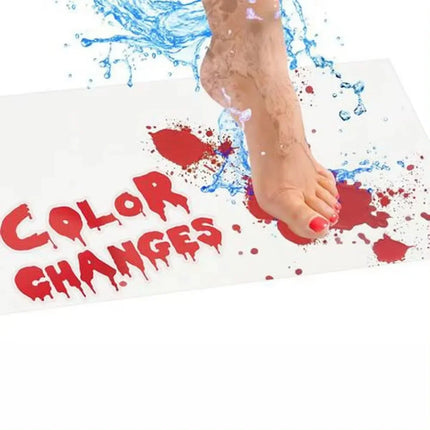 Halloween Color Changing Bloody Bath Mat | Horror prank bathroom rug