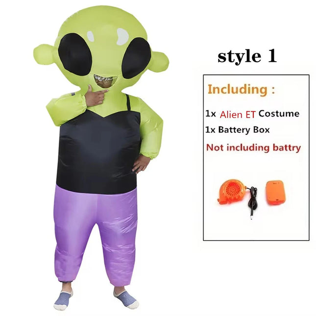 Alien Abduction Inflatable Costume | Funny Halloween Blow Up Suit for Adults