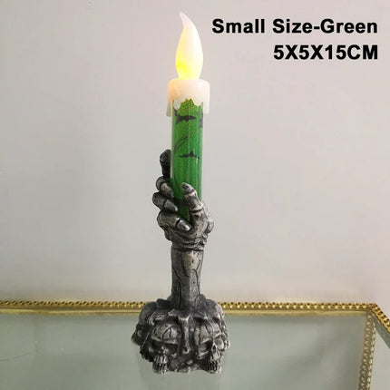 Halloween Skeleton Hand Candle | Spooky LED Flickering Candle Lights