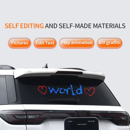 Colorful Devil Eyes LED Matrix Pixel Panel – Flexible Car Window Display with Dynamic Big Eye & Custom Animations