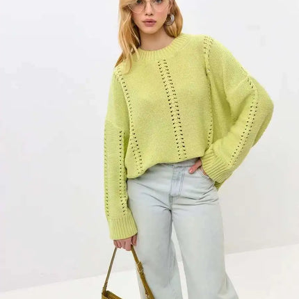 Chic Knit Sweater with White Collar Layered Look | Trendy Pleated Skirt Outfit